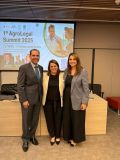 Da esquerda para a direita: João Roberto Camasmie Assad, Tamara Bardi e Caroline Vallerio Oliveira apresentaram o painel sobre Recuperação Judicial no 1º AgroLegal Summit