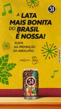 Cachaça 51 Ouro vence prêmio Lata Mais Bonita do Brasil
