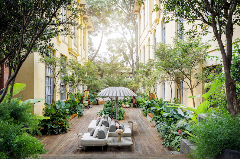 Vista geral do Refúgio Fleury, um espaço de 226m² projetado para ser um oásis de tranquilidade na CASACOR SP.