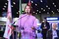 Elbia Gannoum, presidente da ABEE&oacute;lica, discursa na cerim&ocirc;nia de abertura do BWP 2026