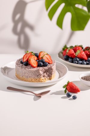 Cheesecake saudável de açaí