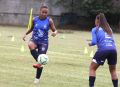 Fernanda Tipa do time São José Futebol Feminino durante treino