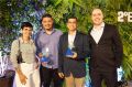 Andreza Cunha, Gabriel Costa, Cristian Santos e Guilherme Oliveira representaram a JTI na cerimônia de premiação do Selo Clima Paraná