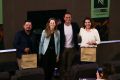 Daniel Motyl, Gerente de Caf&eacute; Verde de Nespresso Brasil, Carolina Siqueira, L&iacute;der Regional de Desenvolvimento de Neg&oacute;cios da PUR, Andr&eacute; Cunha, da Fazenda Bela &Eacute;poca e Mariana Heitor, Reserva Heitor