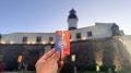 Cart&atilde;o Bahia Bmg no Farol da Barra, um dos principais pontos tur&iacute;sticos de Salvador
