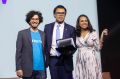 Gustavo Gracitelli, CEO do Bynd; Elias de Souza, sócio da Deloitte; e Daniela Swiatek, coordenadora do IMCorp